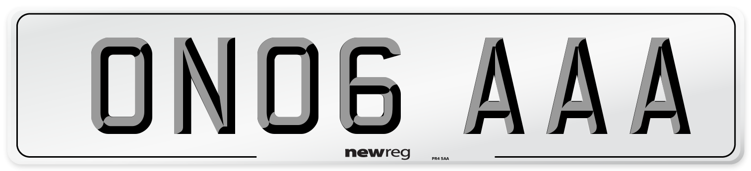 ON06 AAA Number Plate from New Reg